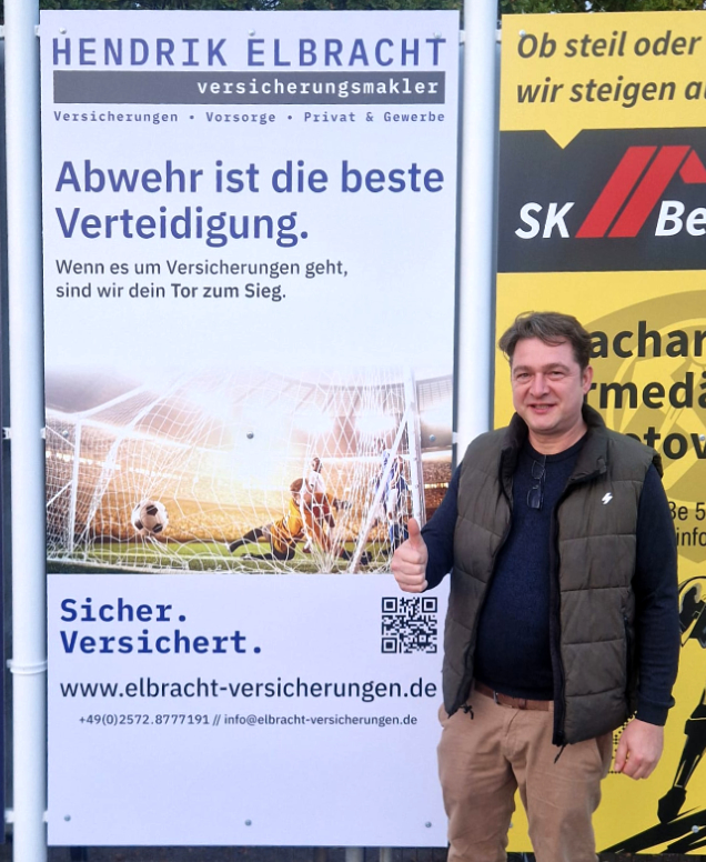 Sponsoring lokaler Verein Elbracht-Versicherungen Emsdetten